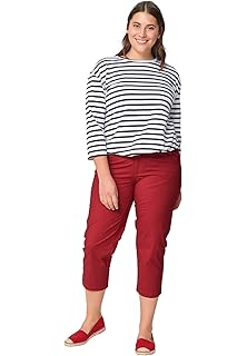 red capri pants plus size