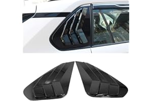 HIGH FLYING 2019 2020 2021 2022 2023 2024 2025 for Toyota RAV4 Window Scoop Louvers Cover Trim ABS 2PCS (Glossy Black)
