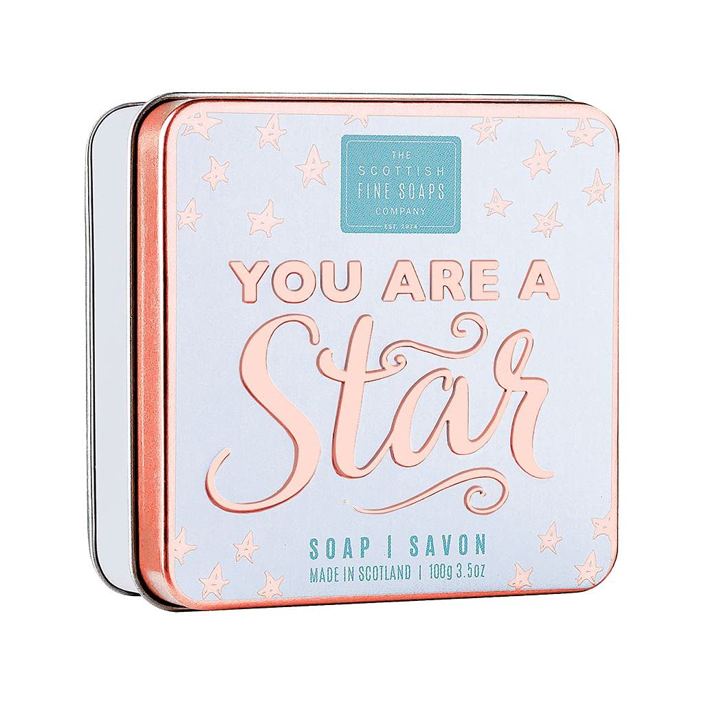 Scottish Fine Soaps YOU ARE A STAR Sweet Sayings Soap in a tin 100g