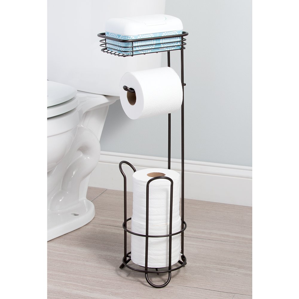 Bronze InterDesign Classico Free Standing Toilet Paper Holder for