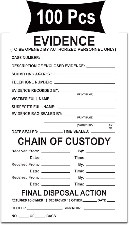 Remarkable Adhesive Evidence Label Stick on Evidence Stickers 4 X 6