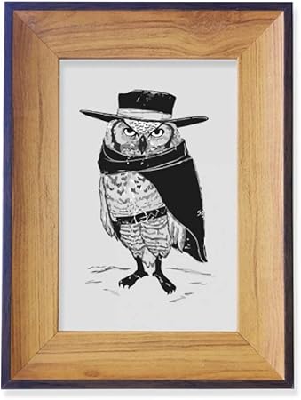 Amazon フクロウの鳥の創造的な動物の擬人化 フォトフレーム デスクトップ 木製 フォトフレーム 通販