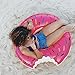 Floatie Kings: Strawberry Frosted Donut Pool Float | Giant Premium Inflatable, Summer Pool or Beach Fun, Strengthened PVC Fabric, Includes Patch Kit
