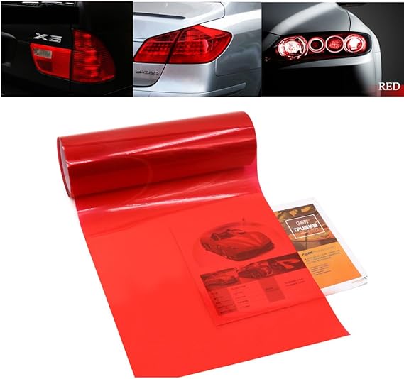 Car Light Tint Film Headlight Fog Light Taillight Red Tinted Vinyl Tail