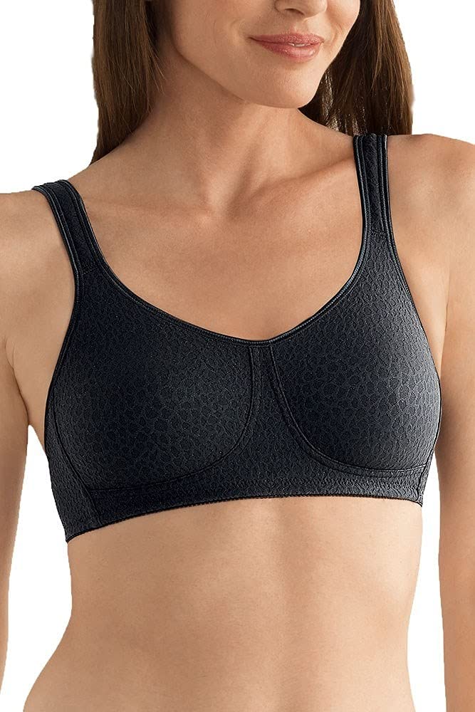 Amoena Women’s Mona Wire Free Pocketed Mastectomy Soft Bra, 34C, Black