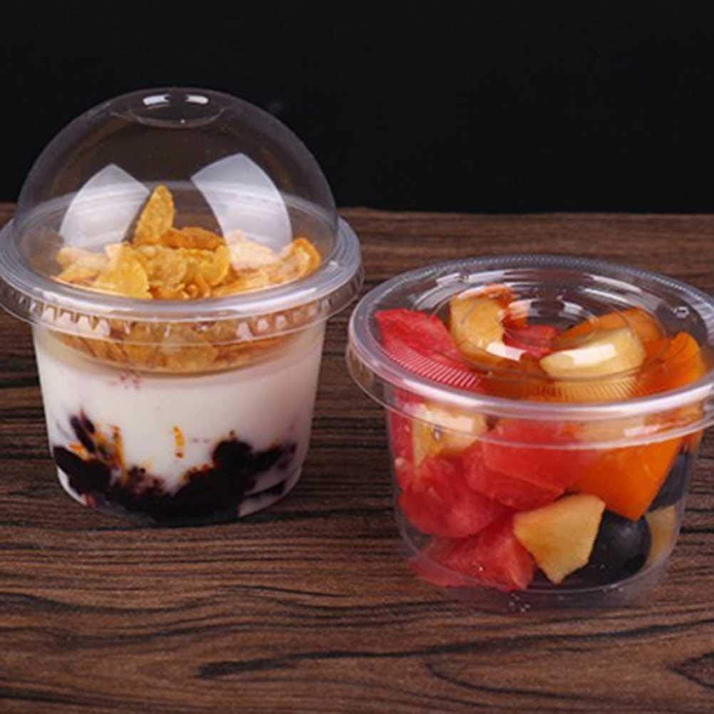 TUOLUO Taza Desechable Para Ensaladas Recipiente De Tazón De Postre De