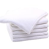 6Pcs Microfiber Reusable Diaper Inserts for Adult Cloth Diapers, Washable Disability Diaper Inserts for Incontinence Care, 4 Layers Microfiber Pad (6 Pack Inserts-L)