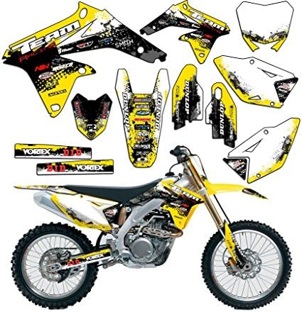 Team Racing Graphics kit Compatible with Suzuki 2001-2007 DRZ 125, Scatter