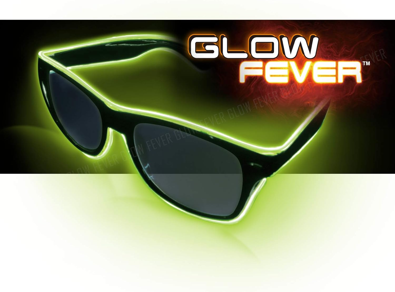 Glow Fever Light up Neon Rave Glasses Glow Flashing