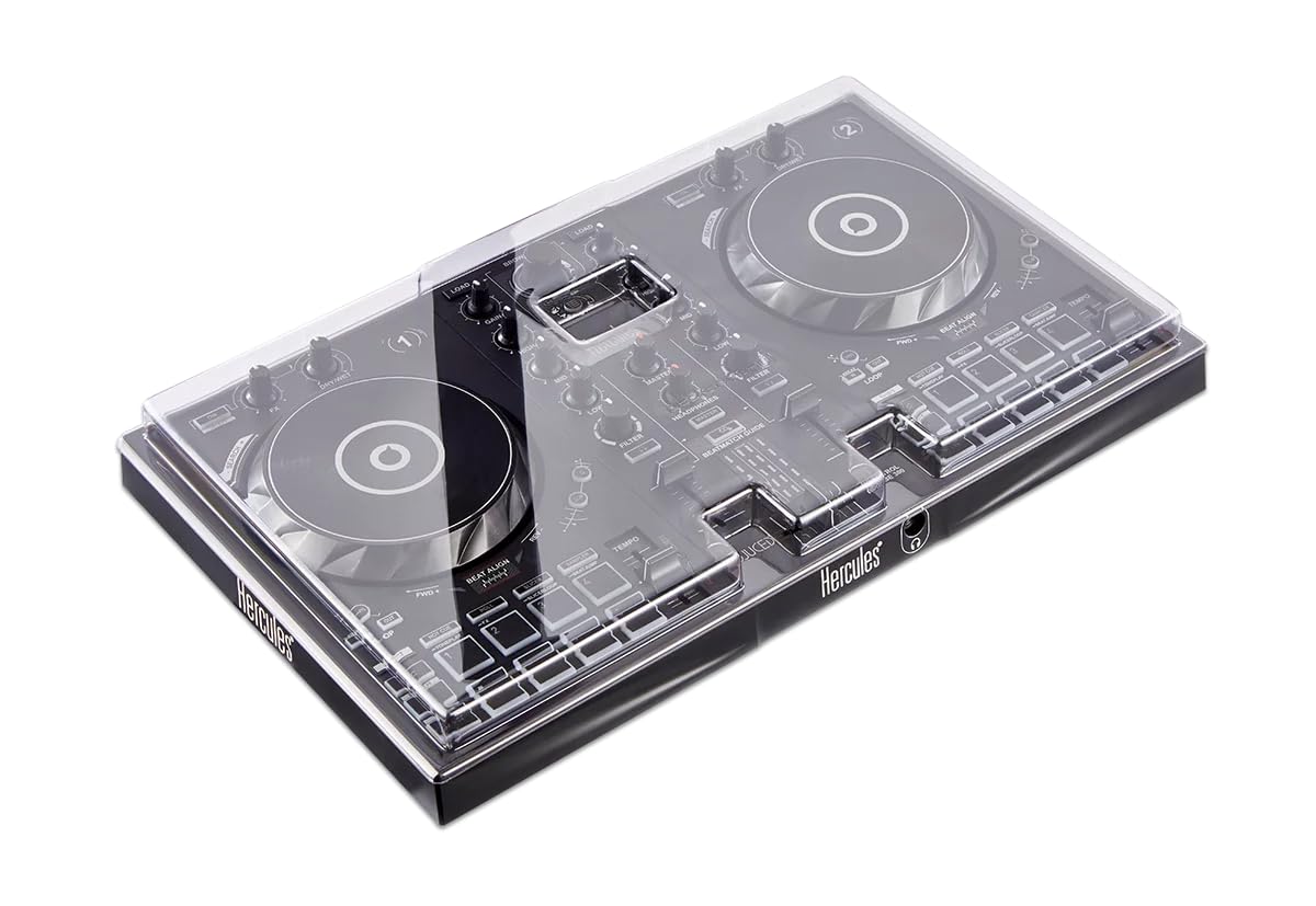 Decksaver LE Cover for Hercules Control Inpulse 400 - Super-Durable Polycarbonate Protective lid in Smoked Clear Colour, Made in The UK - The DJs' Choice for Unbeatable Protection