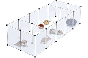 BRIAN & DANY Portable Pet Playpen, Small Animals Playpen Indoor for Puppy, Rabbit,Guinea Pig - 18 Panels, 58" x 29.5" x 18.5"