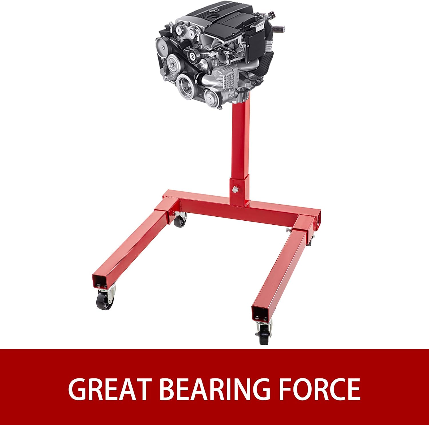 BestEquip Engine Stand 1250LBS Capacity Motor Stand Engine Hoist Rotating Automotive Tools in Heavy Duty Steel with 4 Iron Caster Wheels Maintenance Equipment for Auto Car Truck Jack: Automotive