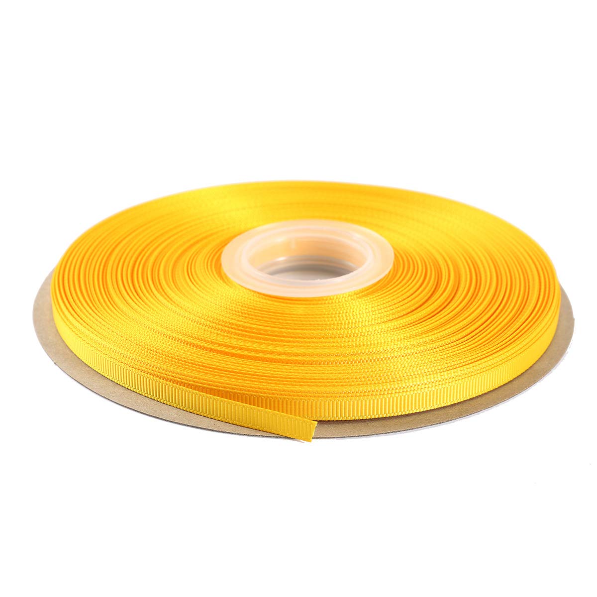 ITIsparkle 6mm Grosgrain Ribbon 45 Meters-Roll Set for Gift Wrapping Scrap Books Party Favor Hair Braids Baby Shower Decoration Cake Decoration Floral Arrangement Craft Supplies, Maize Ribbon