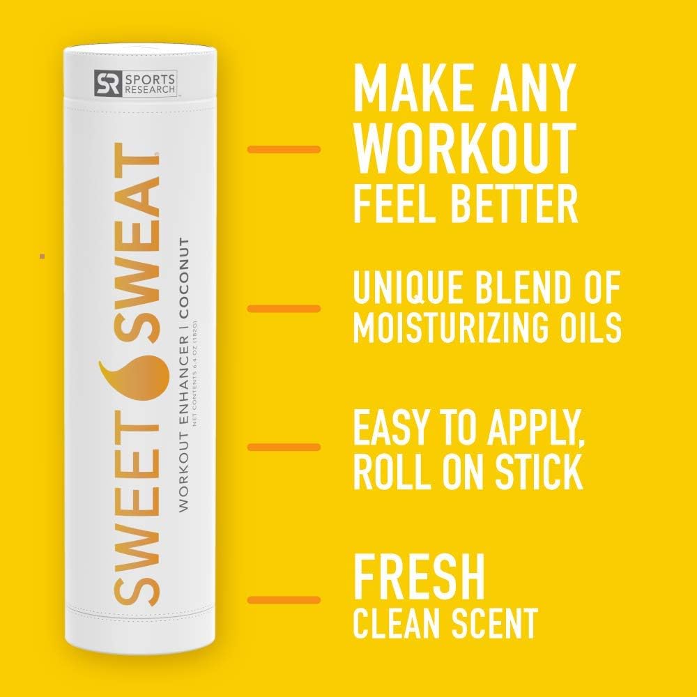Sweet Sweat Coconut 'Workout Enhancer' Topical Gel | 6.4oz Roll-on-Stick: Health & Personal Care