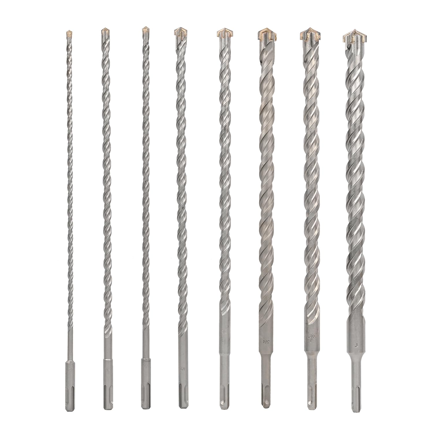 TORXERO 8 PCS Set SDS Plus Bits, 15 Inch Long