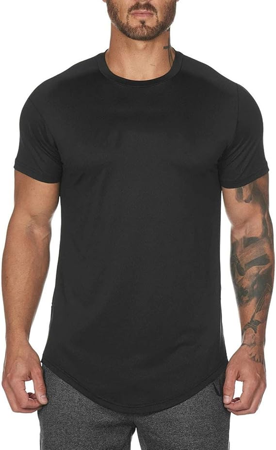 Men's Crew Neck QuickDrying Stretch TShirts Comfort Stretch Slim