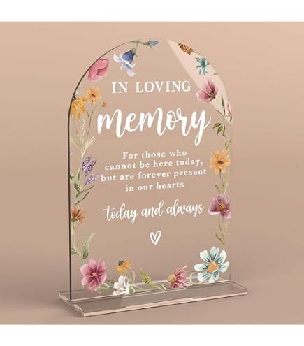 In Memory Of Wedding Sign, In Loving Memory Sign, 8 X 11 Inch, Memorial Table Sign