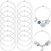 SUNNYCLUE 18Pcs Blank Bangle Bracelets Wire Blank Bracelets Bulk 304 Stainless Steel Textured Simple Thin Open Wire Charm Bangles Wire Bangle Bracelet for DIY Crafts Women Bracelets Making Supplies