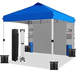 WEIZE 10ft X10ft Pop Up Canopy Tent,One-Button Push