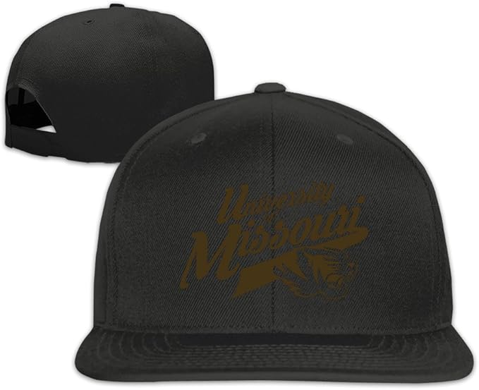 Mizzou Retro Logo Baseball Snapback Hat Black Amazon.ca Clothing