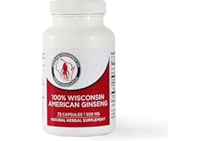 DAIRYLAND MANAGEMENT LLC Dairyland American Ginseng Capsules, 75 ct (2000 mg) – Concentrated Wisconsin Ginseng Root Extract – Daily Herbal Supplement for Immune Support