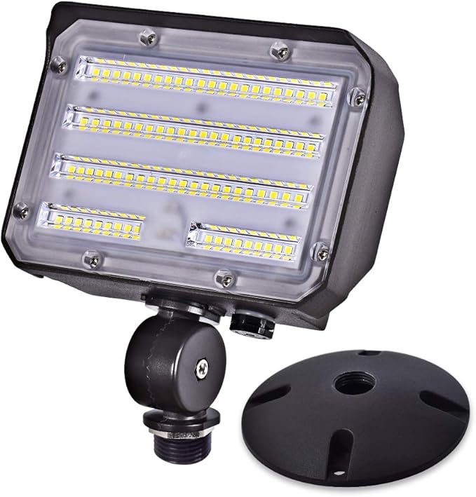 60W LED Flood Light with Knuckle, SZGMJIA Outdoor Security Fixture Dusk