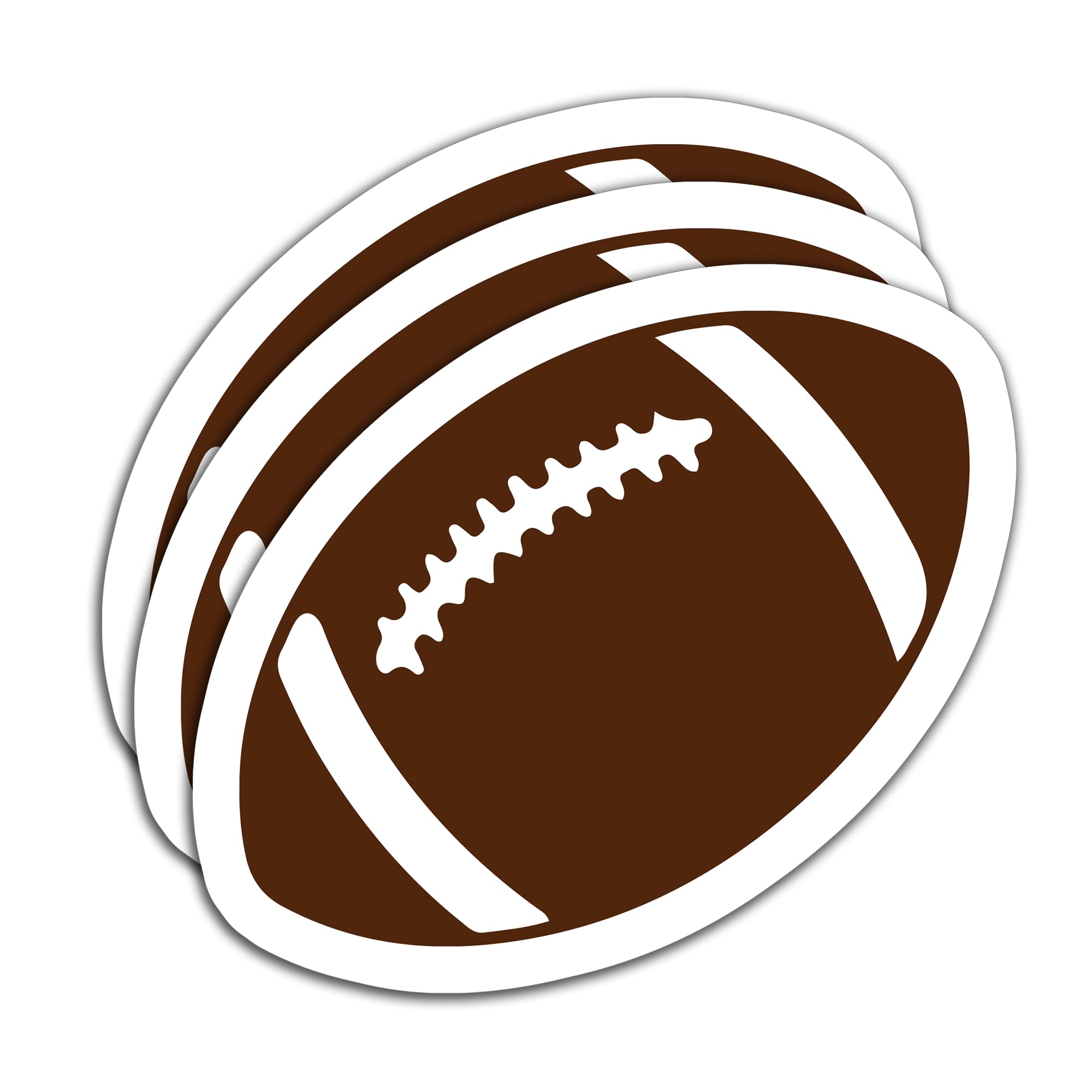 Photo 1 of (3PCS) Football Stickers – Waterproof Vinyl Decals for Water Bottle, Laptop, Scrapbook, Poster Board, Phone Case, Helmet – Fun Sports Stickers for Boys, Girls, Moms, Dads – 3" x 2.7"