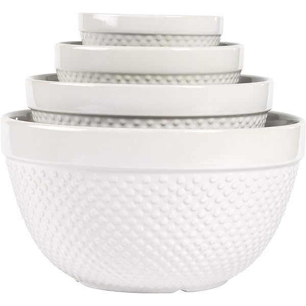 5 quart hobnail ceramic bowl