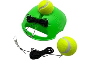 TaktZeit Tennis Trainer Rebound Baseboard Self Tennis Training Tool Ball Back Training Gear with 2 String Balls
