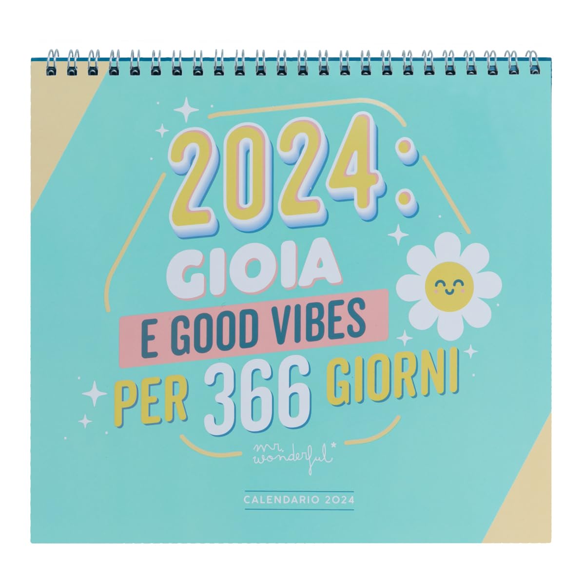 Mr.Wonderful Scratch Off Table Calendar 2024 - Joy and Good Vibes for 366 Days 21.9 x 19.3 x 12.8