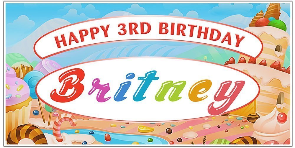 Amazon Com Candyland Candy Sweets Custom Birthday Party Banner