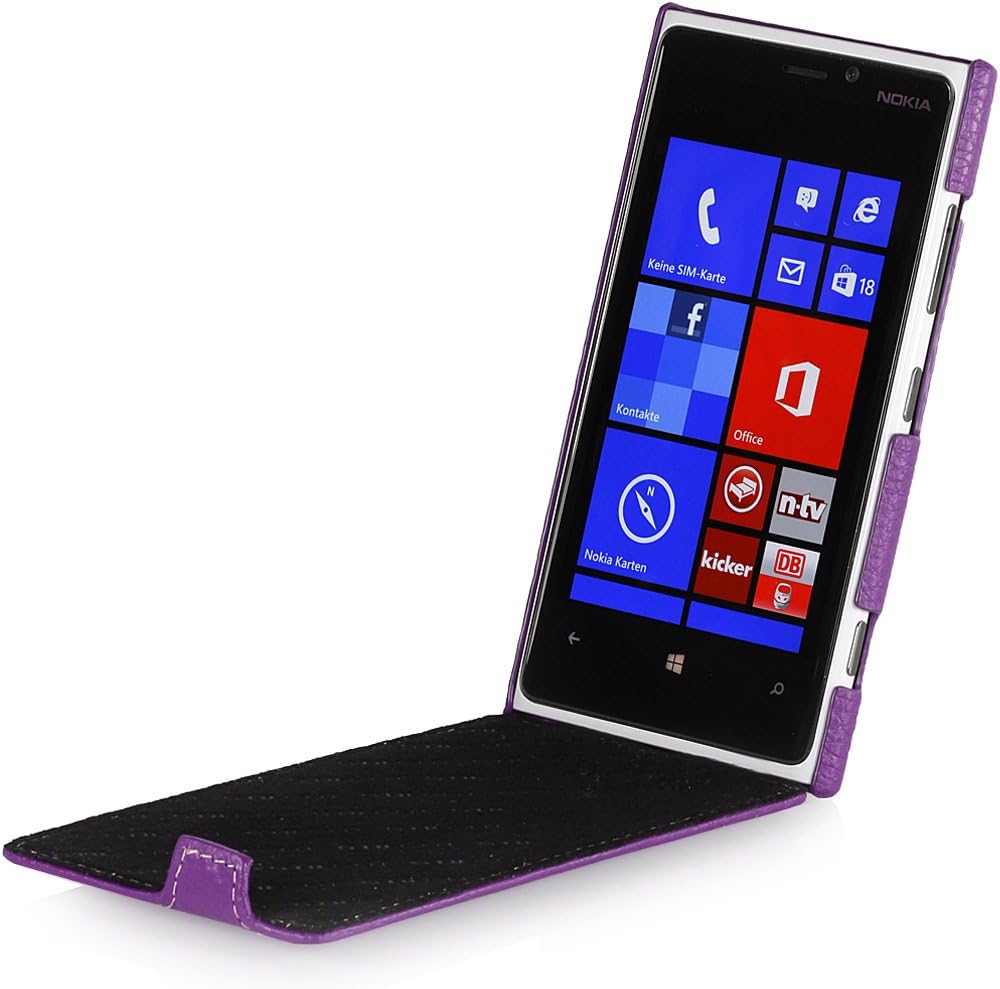 StilGut UltraSlim, Genuine Leather Case for Nokia Lumia 920, Purple - Image 3