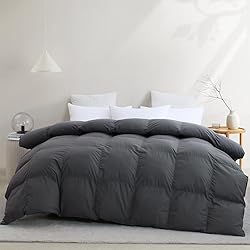 L LOVSOUL Grey Goose Down Comforter King Size,All