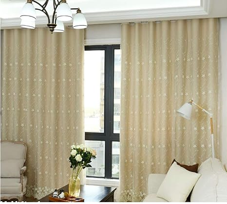 Amazon カーテン かわいい 姫系 遮光 ベージュ カーテン 北欧 二重カーテンレース 遮光率90 女の子 遮光 断熱 子供部屋 幅100cm 丈135cm ２枚組 カーテン オンライン通販