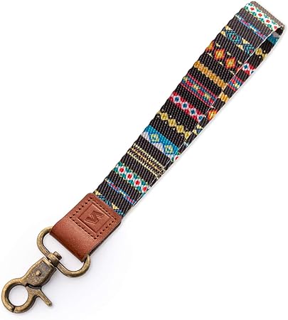 SENLLY Correa para Cordón Cuerda Wristlet Lanyard Keychain Strap con Colgar de Piel Genuina para el key, Teléfono Móvil, USB, Llaves, Nombre Tag, ...