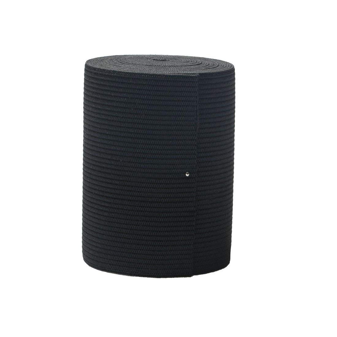 Elastic Spool 3-inch Wide Black Heavy Knit Stretch Elastic for Sewing Waistband,3 Yards(2.74M)