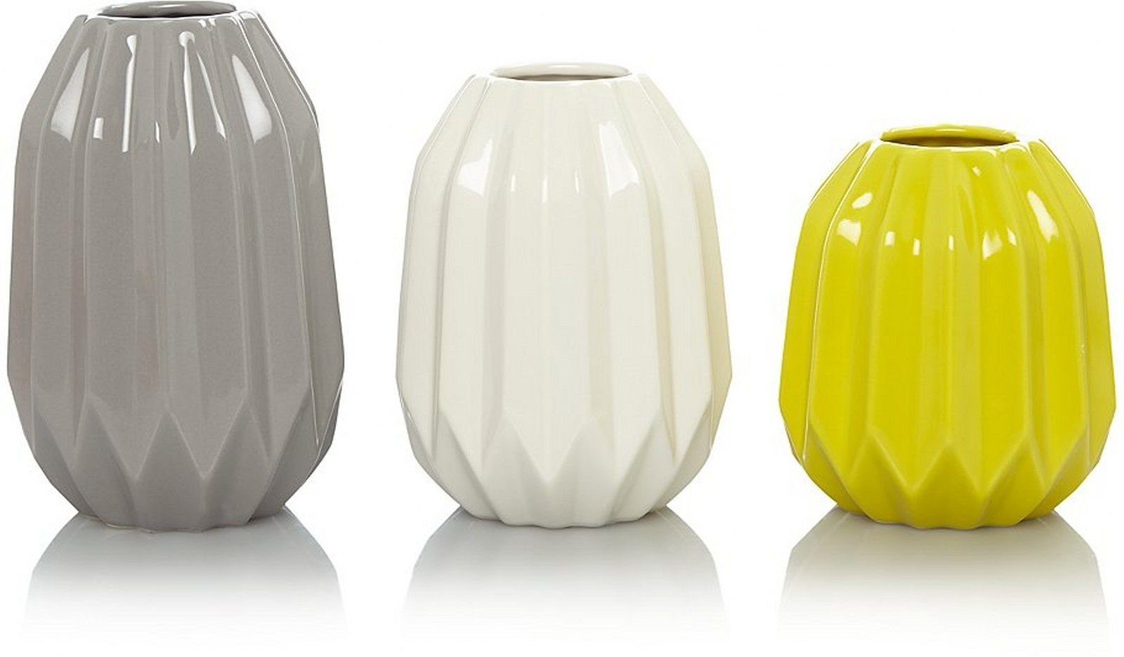Set Of 3 Grey White Yellow Vase Home Decor Flower Vase Ornament Buy Online In Guernsey Missing Category Value Products In Guernsey See Prices Reviews And Free Delivery Over 50 00 Desertcart