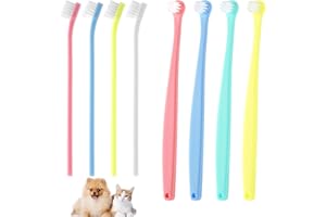 XIHIRCD 8pcs Dog Toothbrush, 2 Styles Soft Bristle Small Cat Toothbrush Micro Head Kitten Teeth Cleaning Brush Dental Care Supplies for Tiny Puppy Kitty Reduce Plaque Tartar Formation & Bad Breath