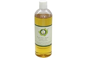 R V Essential Pure Flax Seed Carrier Oil 100ml (3.38oz)- Linum Usitatissimum (100% Pure and Natural Cold Pressed)