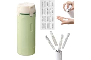 4-in-1 Travel Dispenser Bottle, Leakproof Refillable Silicone Squeezing Containers with Locks, Reusable Toiletries Container,