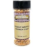 Peanut Brittle Crunch Coat Ice Cream Topping, Bulk Size (4 Ounce Shaker Bottle)