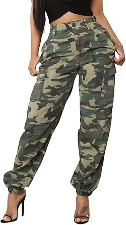 womens stretch camo pants