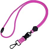 Wisdompro 23 inch Heavy Duty Round Cord Lanyard with Safety Breakaway Buckle for ID Card Badge Holder and Keys