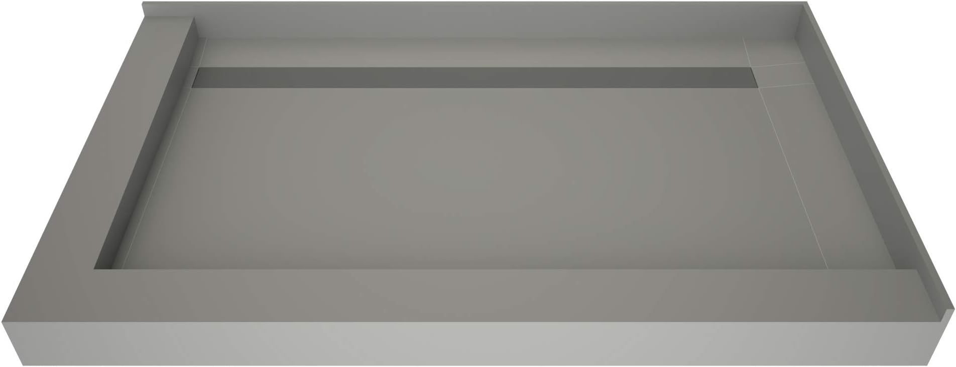 Tile Redi USA RT4872BDL-PVC-TT Redi Trench Shower Pan, 48" D x 72" W, Gray