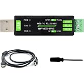 Waveshare USB to RS232/485 Serial Converter, Onboard Original FT232RNL Chip, Features More Stable Transmission, Suitable for Multiple Devices, Compatible with Mac/Linux/Android/Win11/10/8.1/8/7, etc