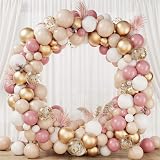 balloon garland Rose Gold Balloon Arch Kit 102pcs Beige Retro Pink Gold view 4