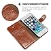 OCASE iPhone 5 Case iPhone 5S Case [Kickstand] [Card Slot] Leather Wallet Flip Case for iPhone 5 / 5S / SE Devices - Brown