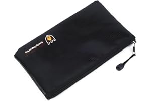 Qualoramall Fireproof and Waterproof Document Storage Bag, Silica Glass Fabric Safe Pouch for Certificates, Passports, Proper