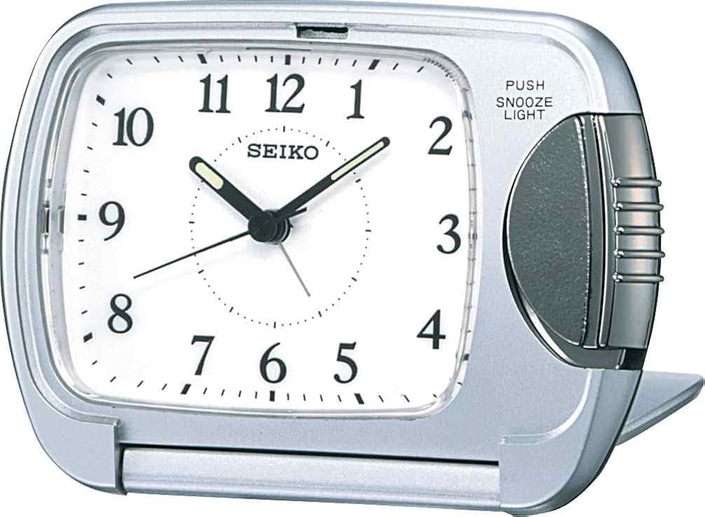 Seiko Analogue Travel Alarm Clock QXT019S Amazon.co.uk Watches