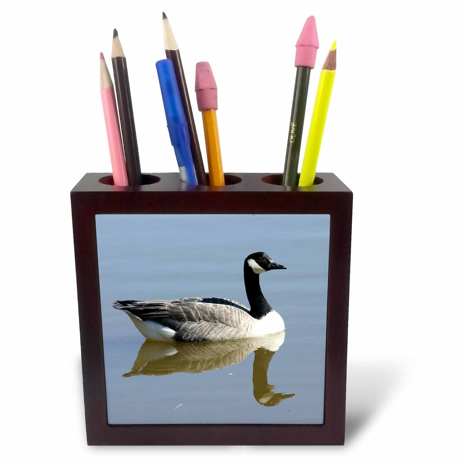 3dRose ph_23921_1 5-Inch "Canadian Goose" Tile Pen Holder